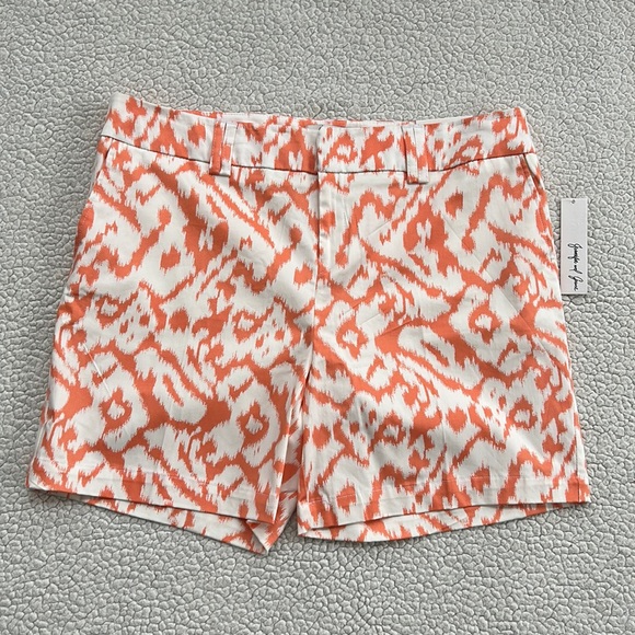 NWT Jennifer and Grace Flat Front Patterned Shorts, Size 14 - Picture 2 of 7